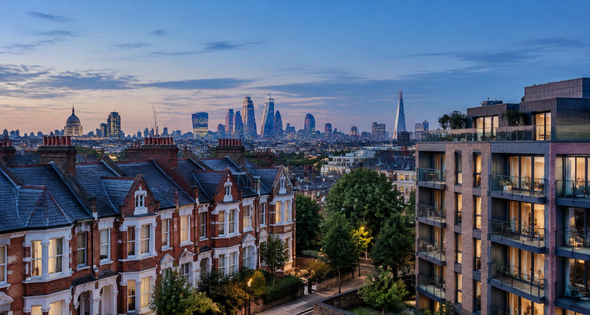London terraced homes and contemporary residential apartments
